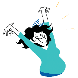 Illustration d'une future maman contente Illustration d'une future maman contente